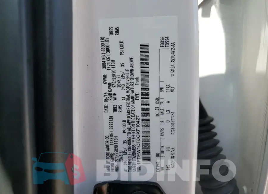 1FTEW1CF8GKF10427 Photo# 12