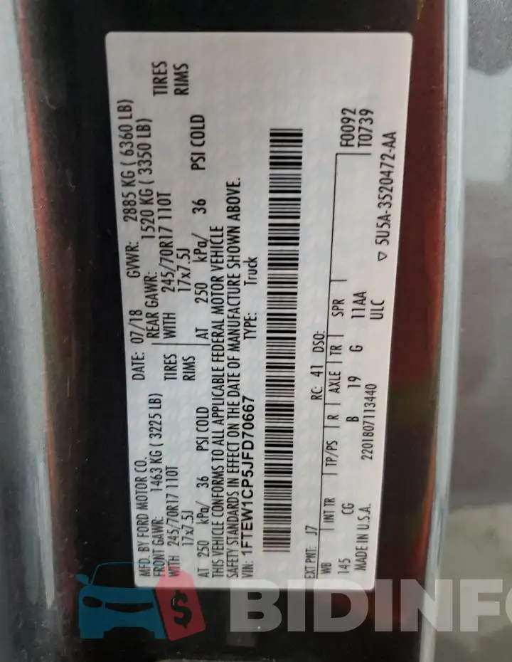 1FTEW1CP5JFD70667 Photo# 12