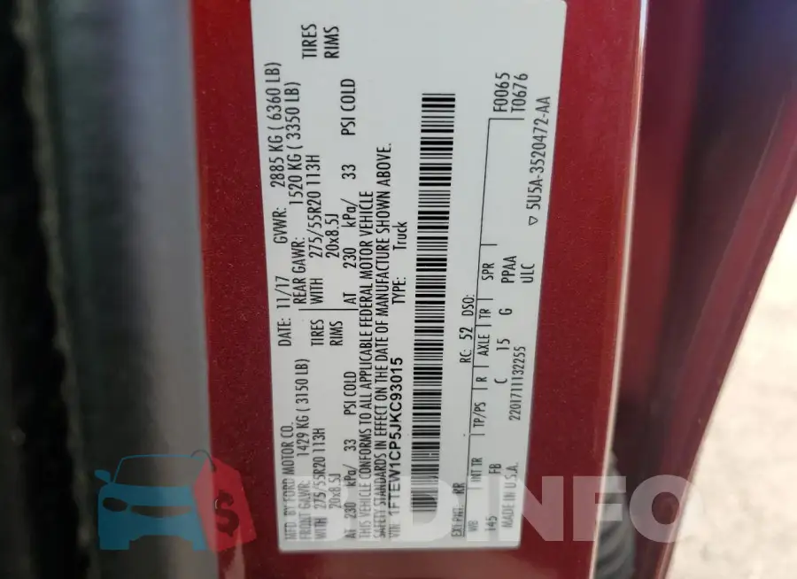 1FTEW1CP5JKC93015 Photo# 13