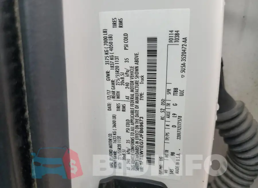 1FTEW1EG7JFB69673 Photo# 13