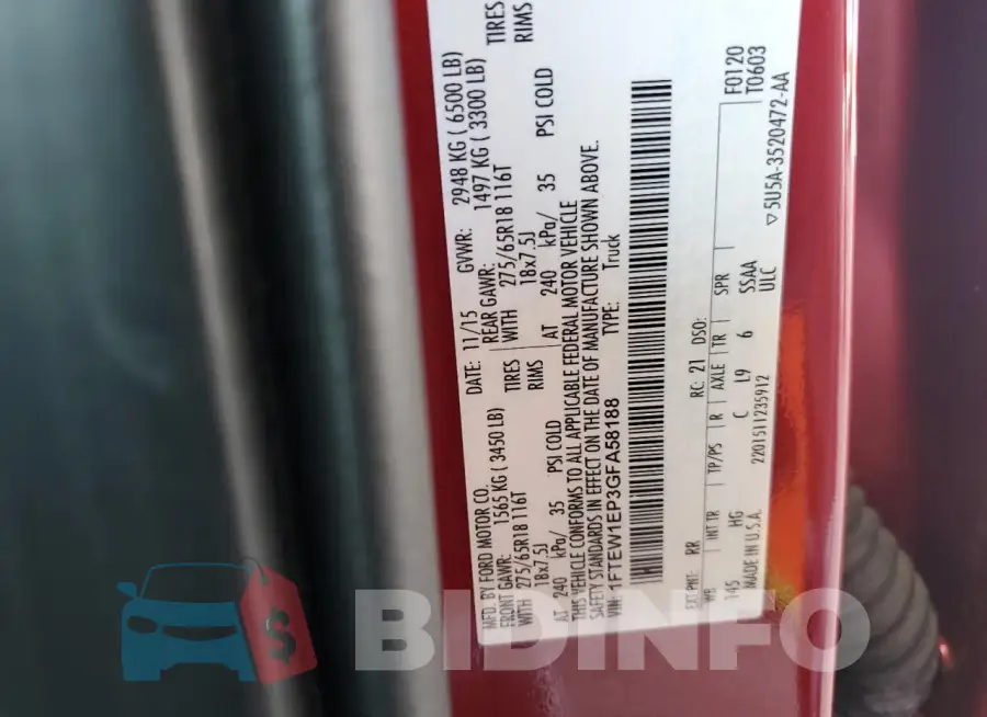 1FTEW1EP3GFA58188 Photo# 12