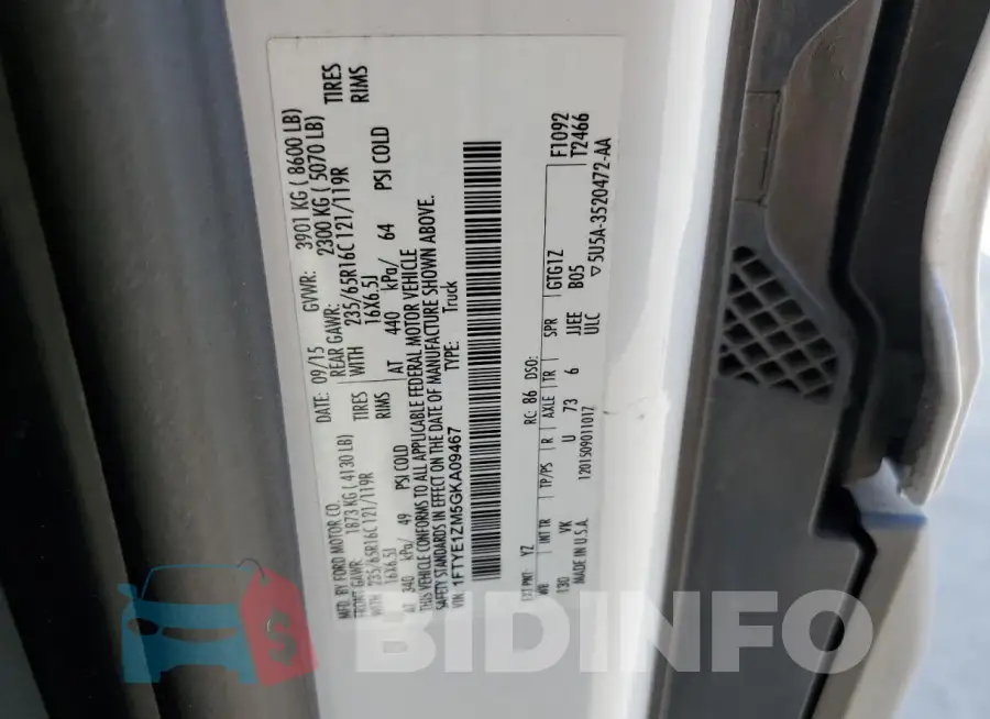 1FTYE1ZM5GKA09467 Photo# 13