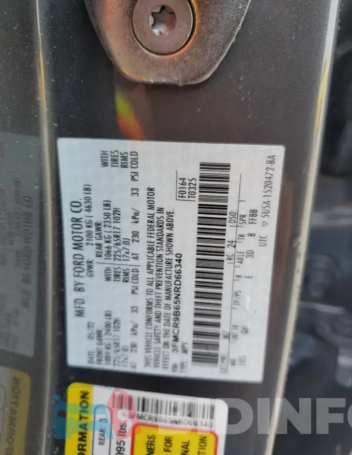 3FMCR9B65NRD66340 Photo# 12