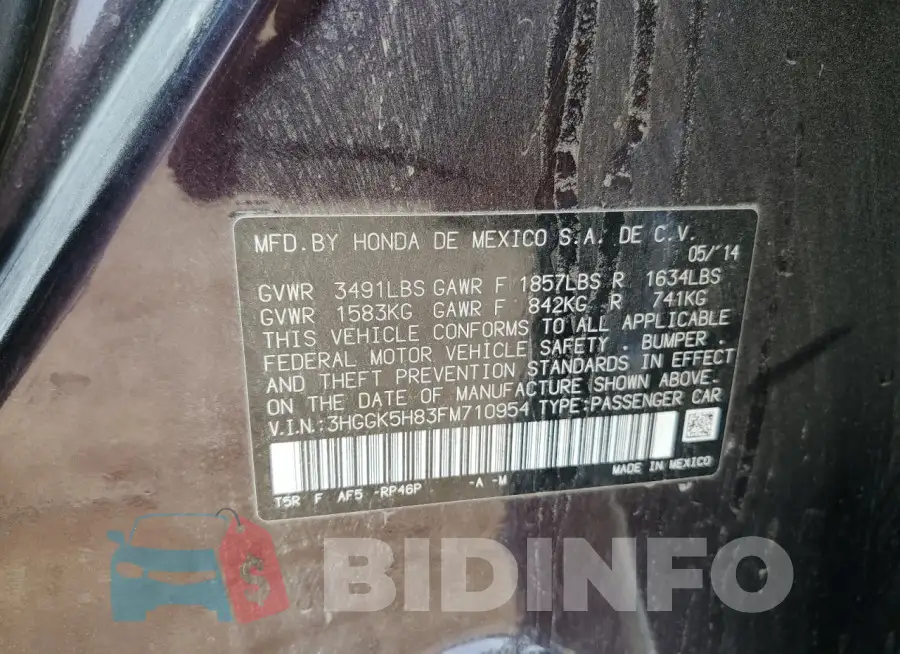 3HGGK5H83FM710954 Photo# 12