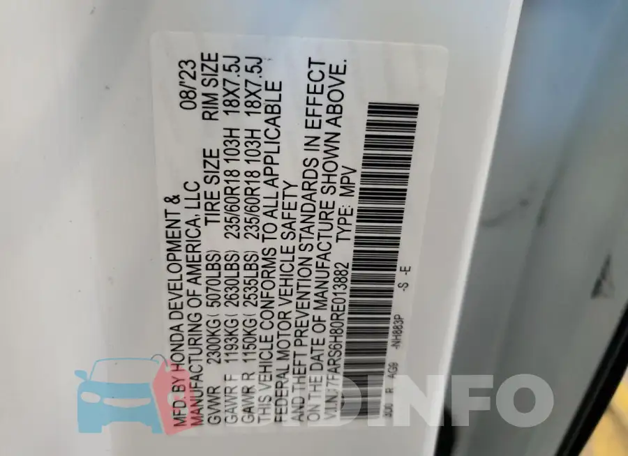 7FARS6H80RE013882 Photo# 12