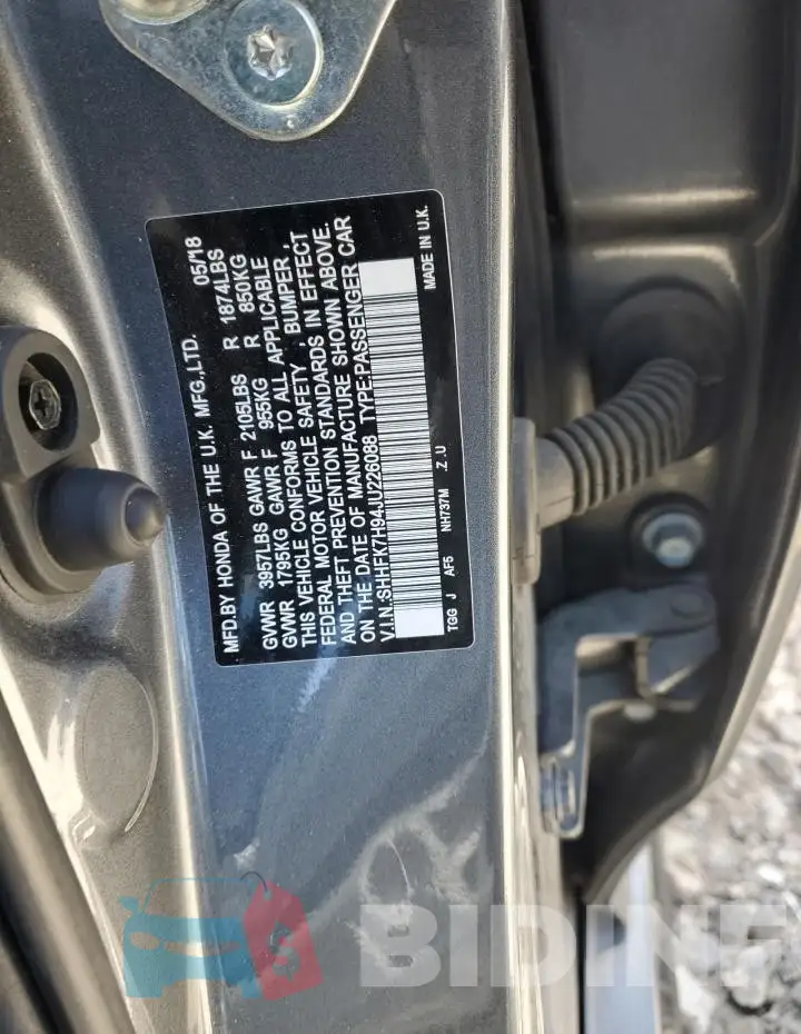 SHHFK7H94JU226088 Photo# 12