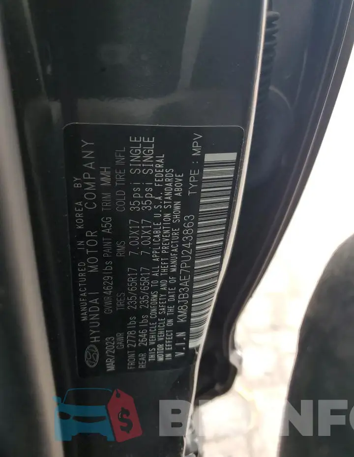 KM8JB3AE7PU243863 Photo# 13