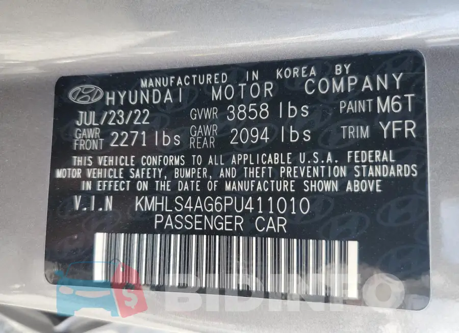 KMHLS4AG6PU411010 Photo# 13