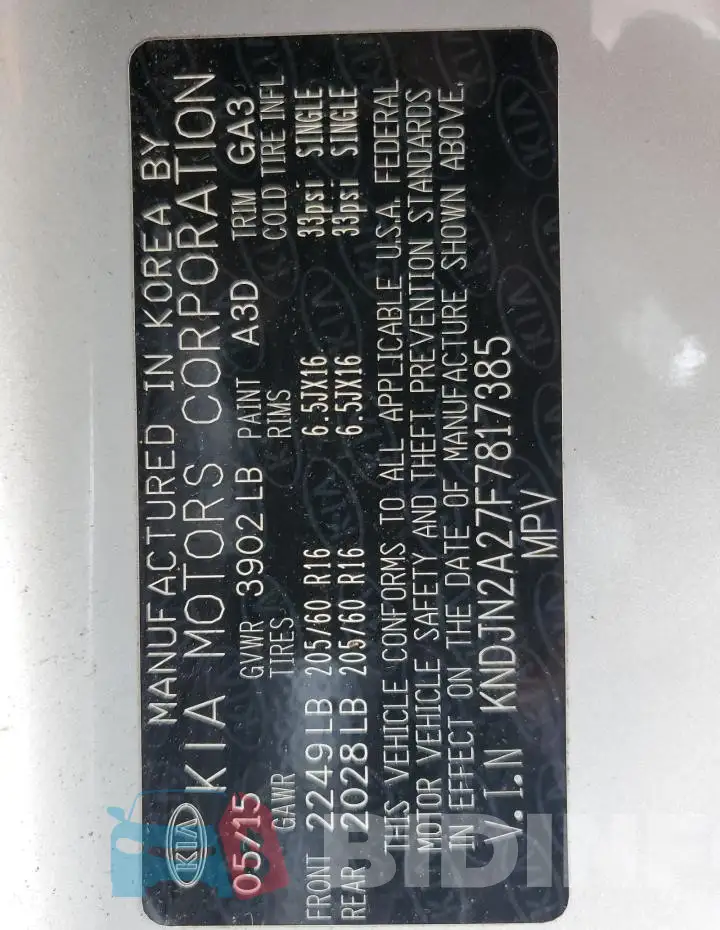 KNDJN2A27F7817385 Photo# 13