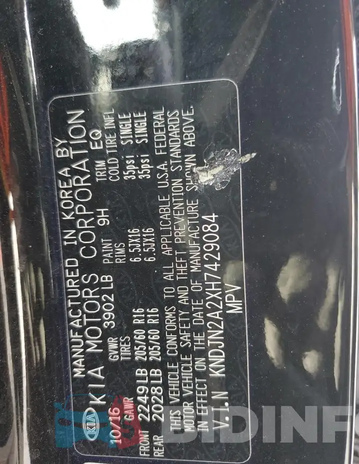 KNDJN2A2XH7429084 Photo# 12