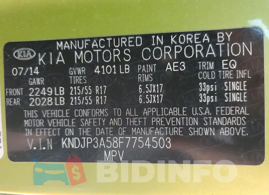 KNDJP3A58F7754503 Photo# 12