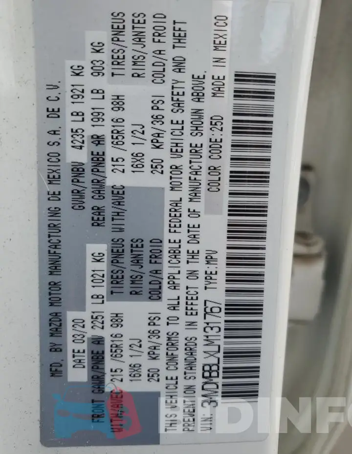 3MVDMBBLXLM131767 Photo# 12