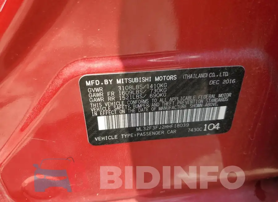 ML32F3FJ2HHF18039 Photo# 12