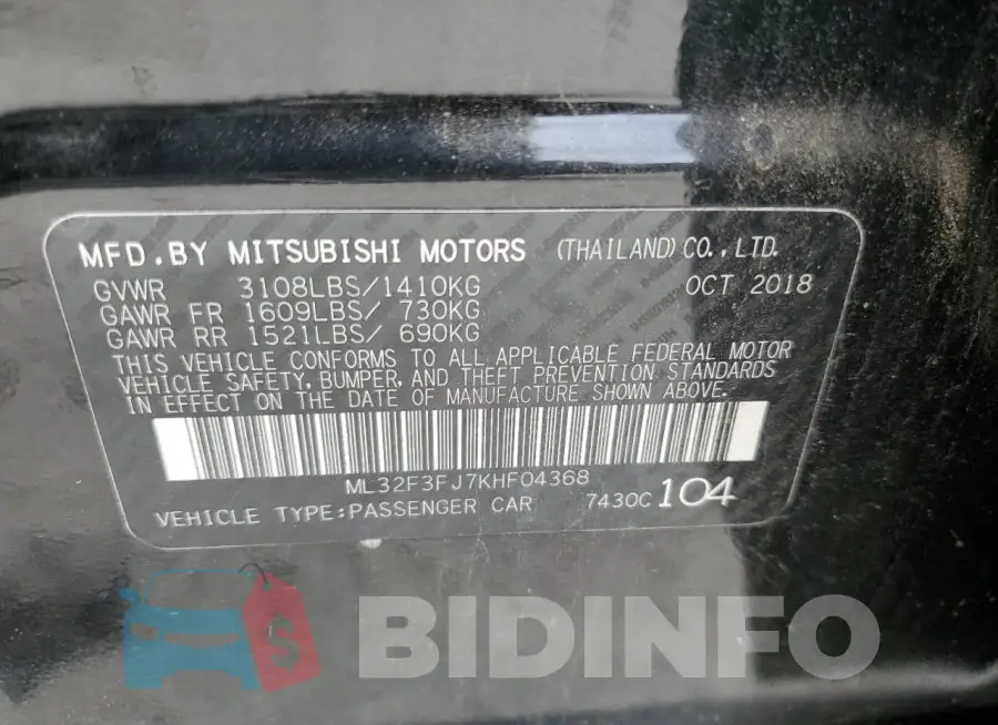 ML32F3FJ7KHF04368 Photo# 12