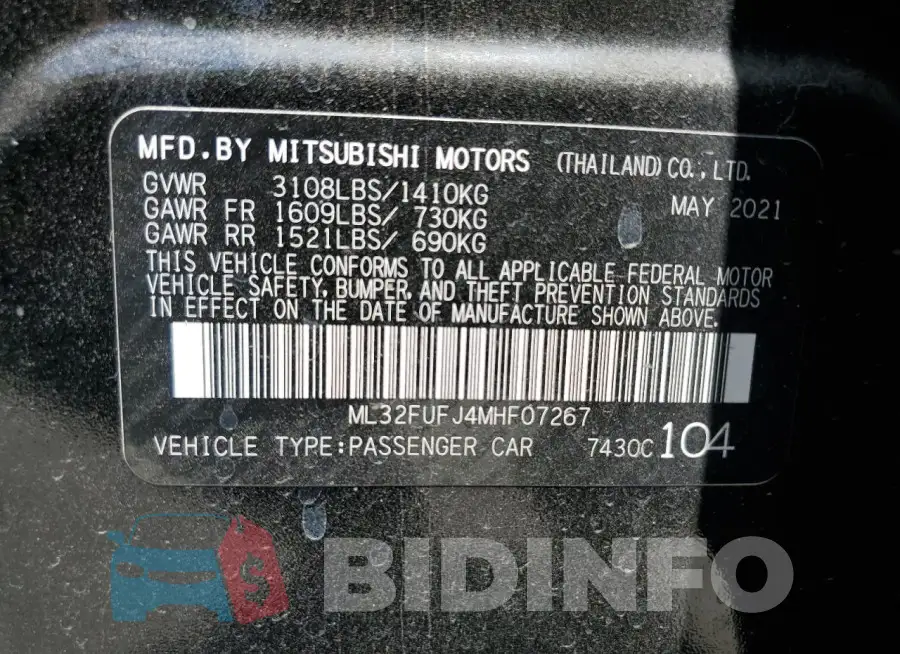 ML32FUFJ4MHF07267 Photo# 12