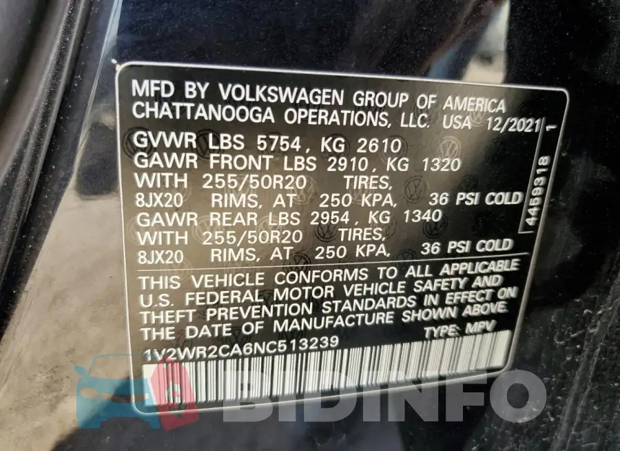 1V2WR2CA6NC513239 Photo# 13
