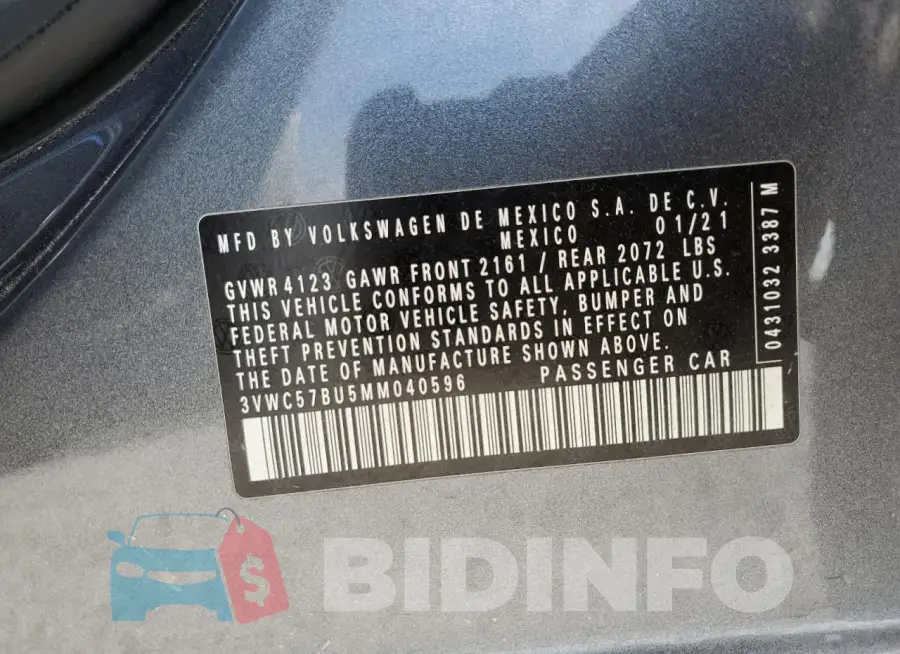 3VWC57BU5MM040596 Photo# 13
