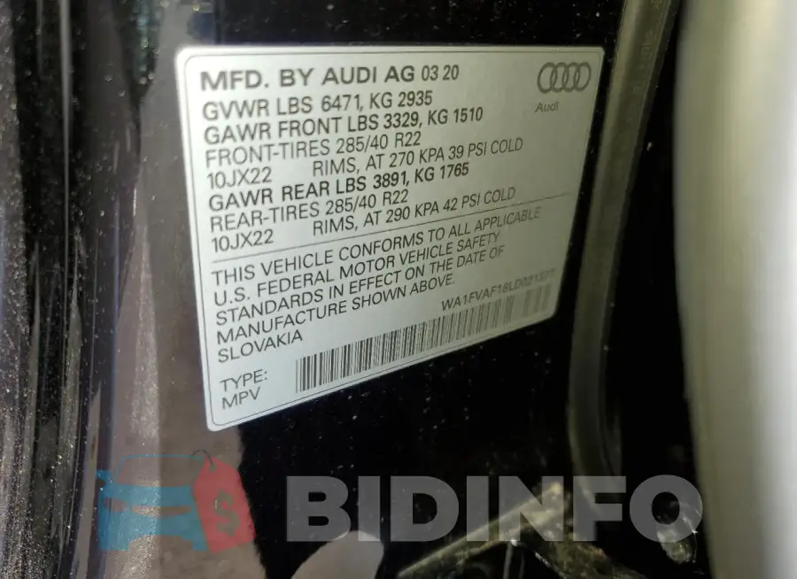 WA1FVAF16LD021377 Photo# 13
