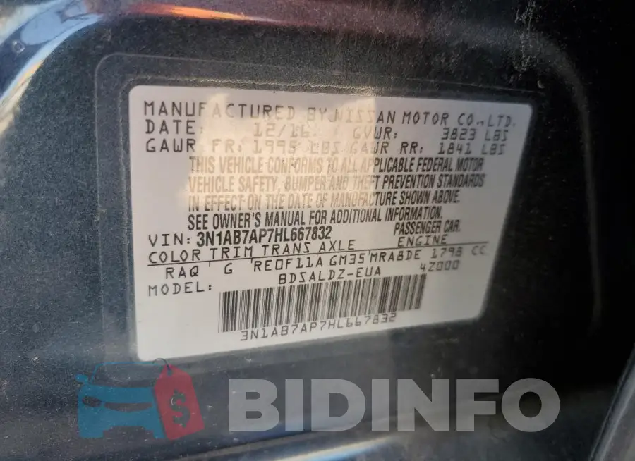 3N1AB7AP7HL667832 Photo# 13