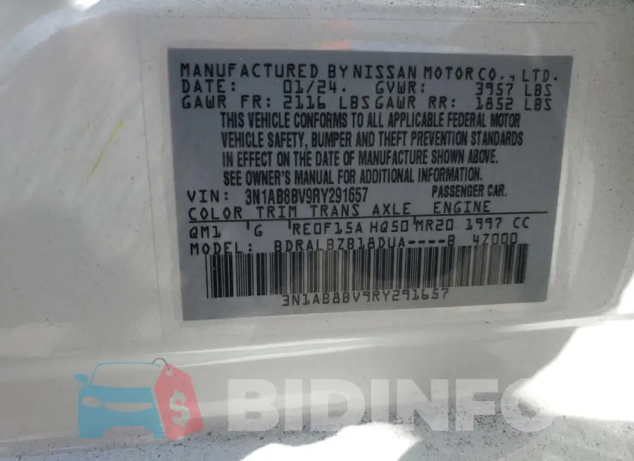 3N1AB8BV9RY291657 Photo# 12