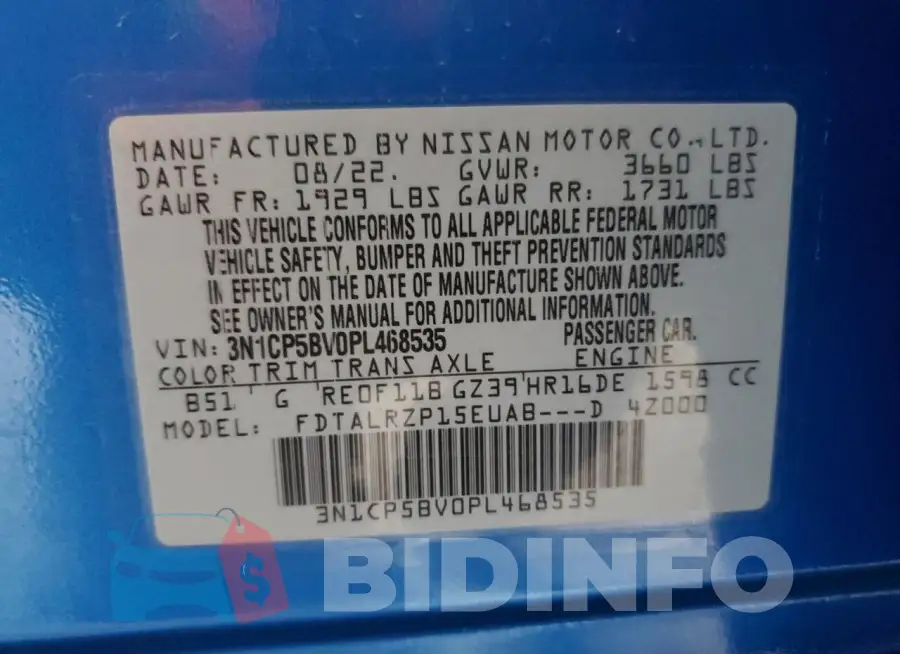 3N1CP5BV0PL468535 Photo# 12