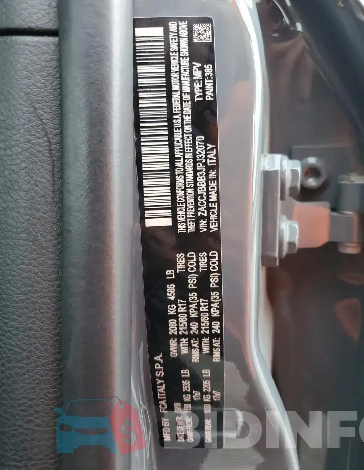 ZACCJBBB3JPJ32070 Photo# 12