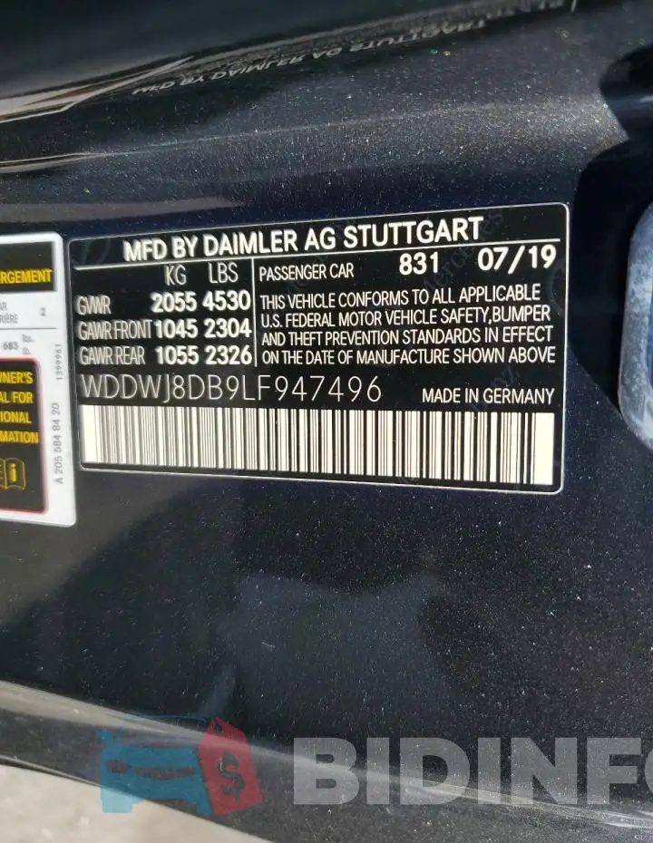 WDDWJ8DB9LF947496 Photo# 12