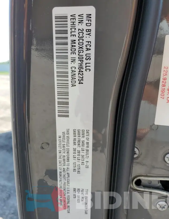 2C3CDXGJ0PH642754 Photo# 13