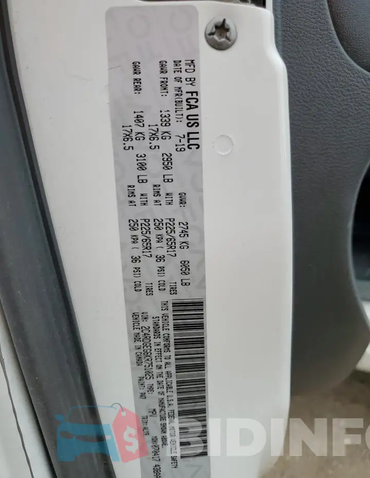 2C4RDGEG6KR751025 Photo# 13