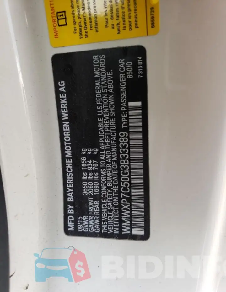 WMWXP7C50G3B33389 Photo# 12