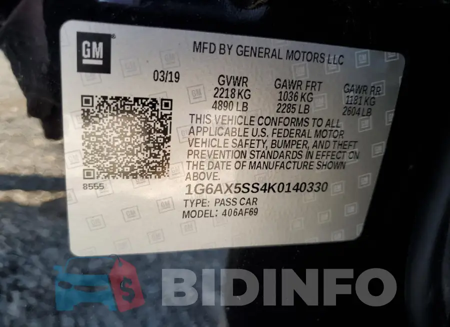 1G6AX5SS4K0140330 Photo# 12