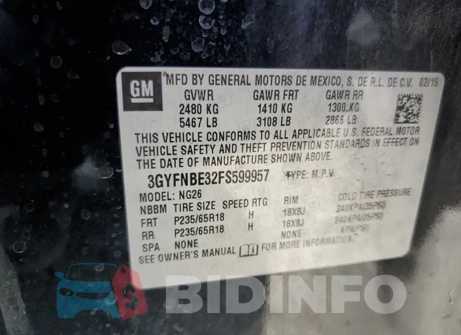 3GYFNBE32FS599957 Photo# 13