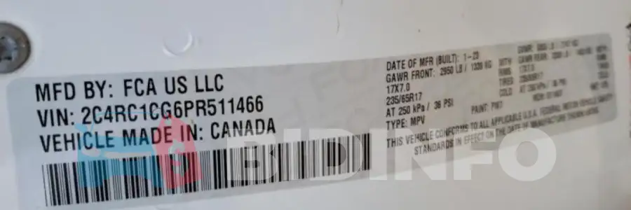 2C4RC1CG6PR511466 Photo# 13