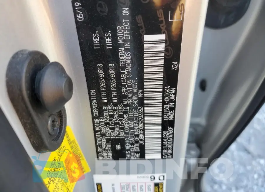 JTJBM7FX8K5233363 Photo# 13