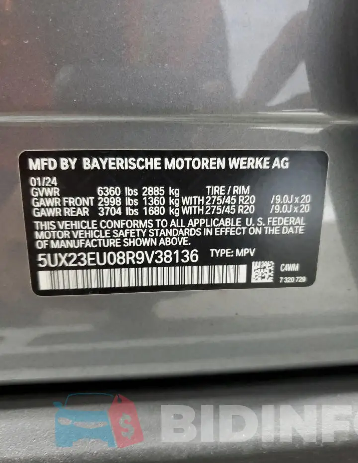5UX23EU08R9V38136 Photo# 13
