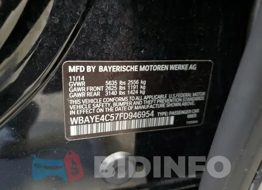 WBAYE4C57FD946954 Photo# 12