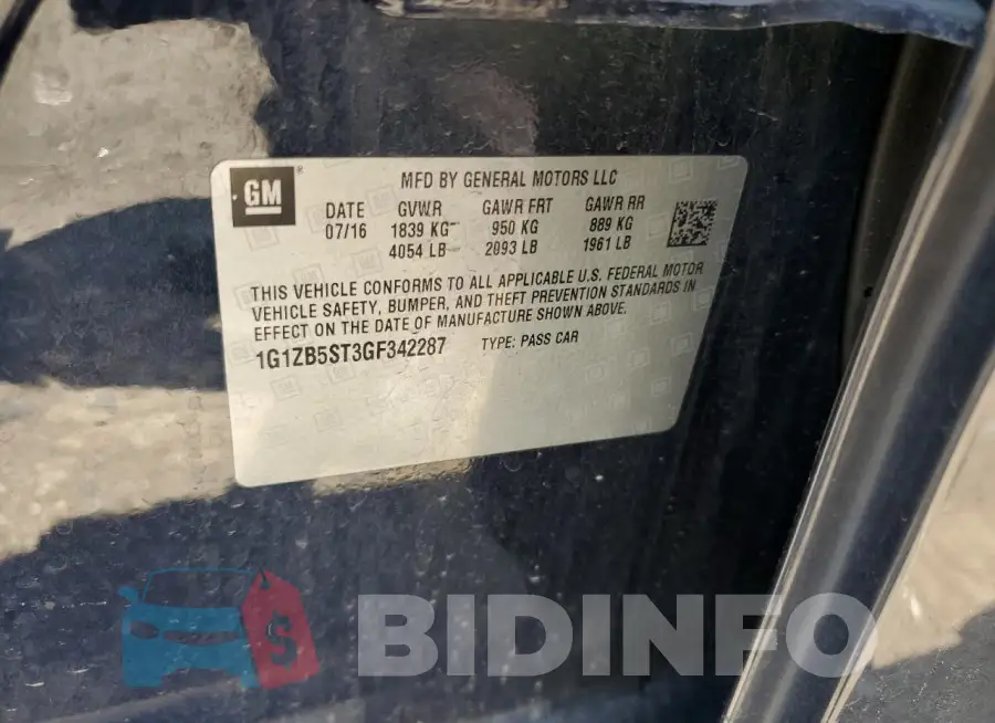 1G1ZB5ST3GF342287 Photo# 12