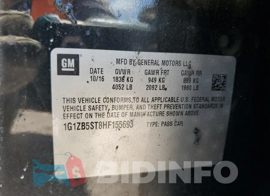 1G1ZB5ST8HF155693 Photo# 12
