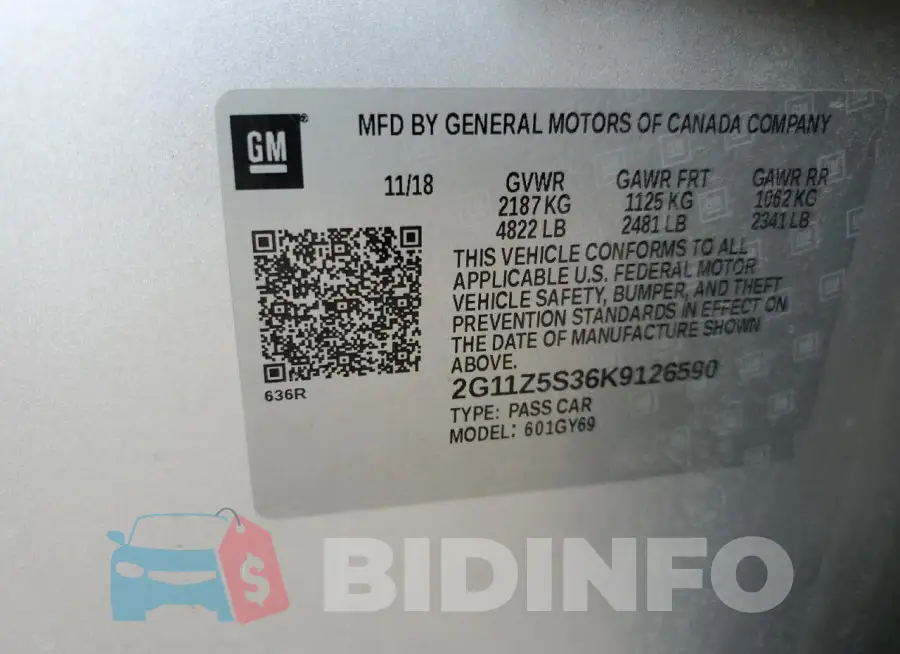 2G11Z5S36K9126590 Photo# 12