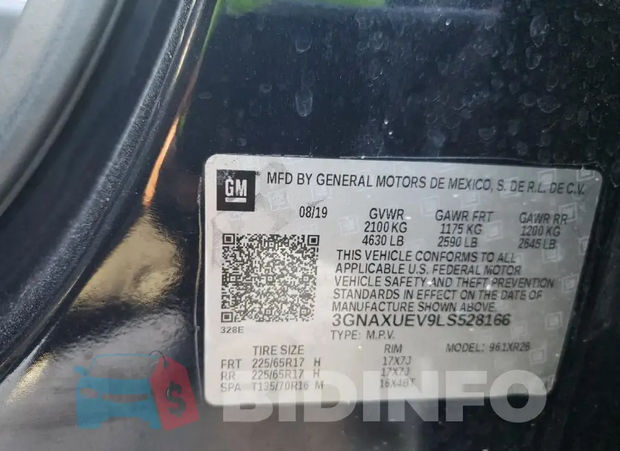 3GNAXUEV9LS528166 Photo# 14