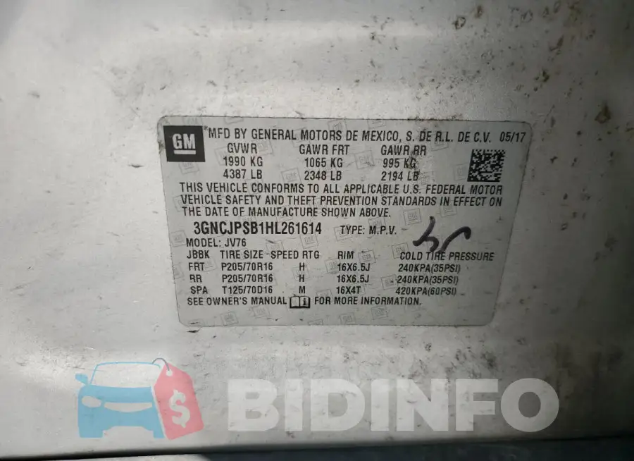 3GNCJPSB1HL261614 Photo# 14