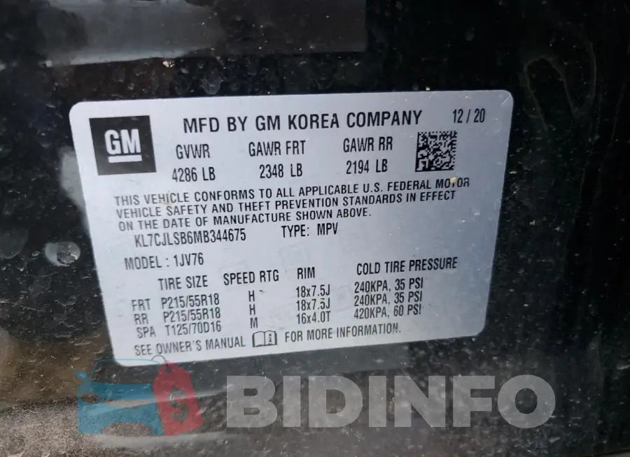 KL7CJLSB6MB344675 Photo# 13