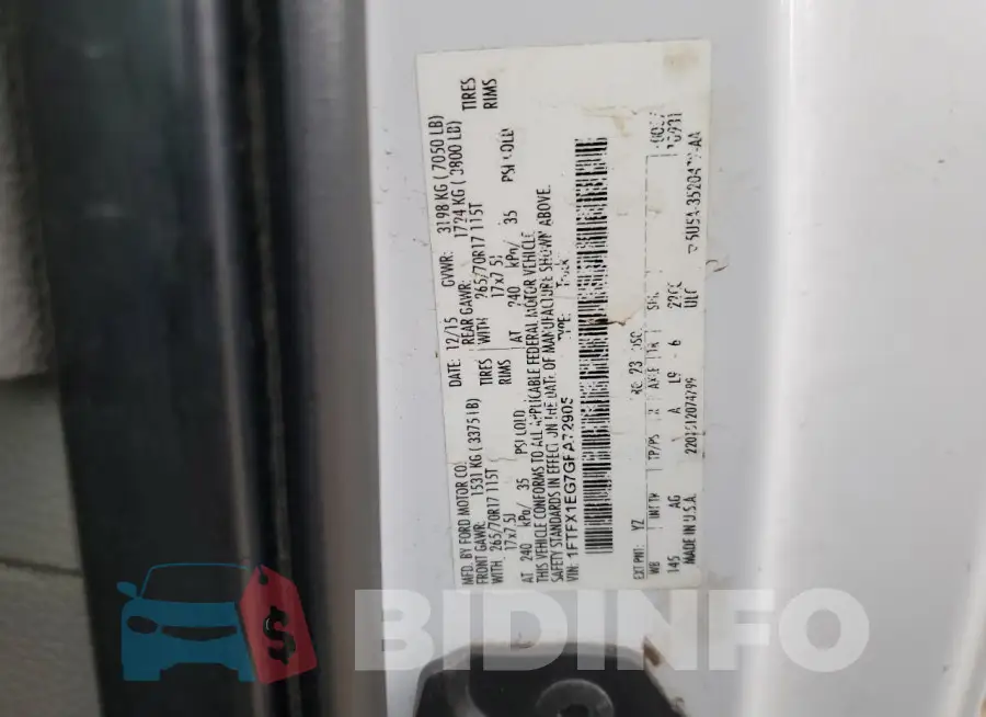 1FTFX1EG7GFA72905 Photo# 12