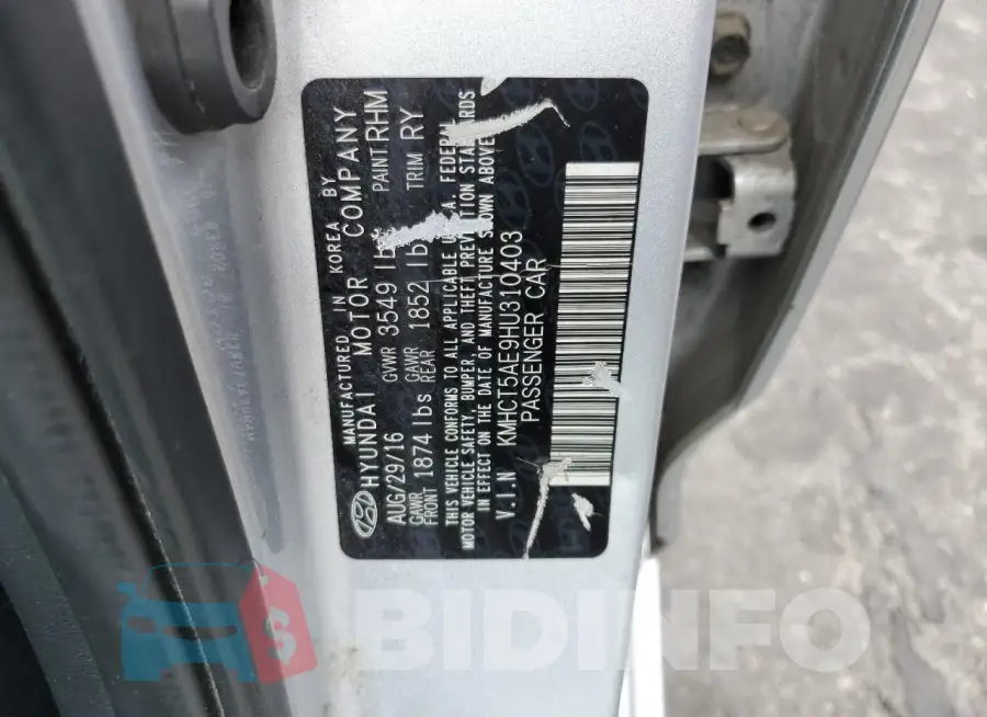 KMHCT5AE9HU310403 Photo# 12