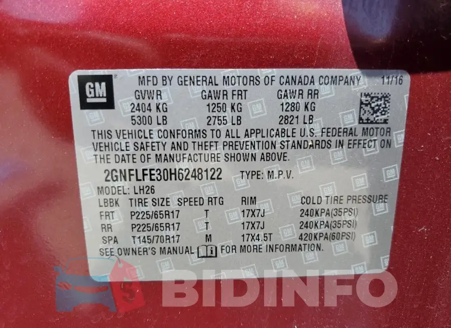 2GNFLFE30H6248122 Photo# 13
