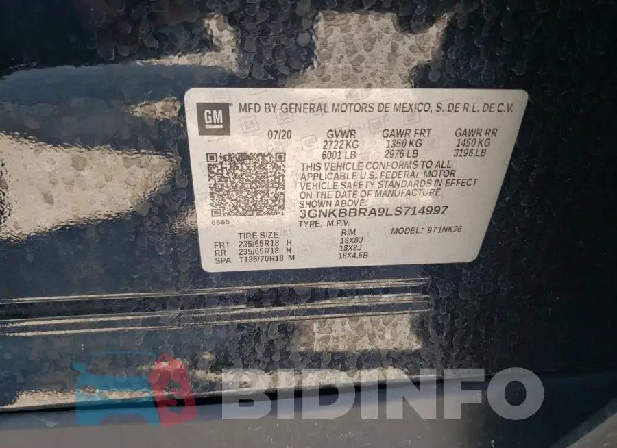 3GNKBBRA9LS714997 Photo# 13