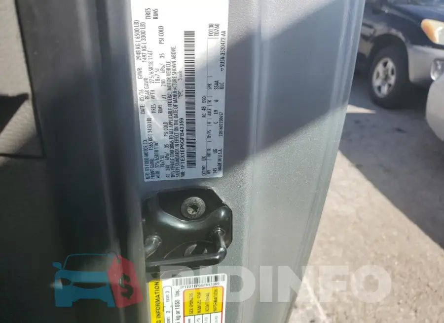 1FTEX1EP6GFB43359 Photo# 12