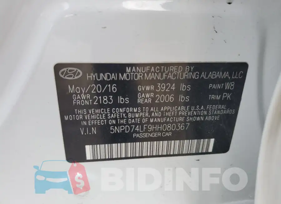 5NPD74LF9HH080367 Photo# 12