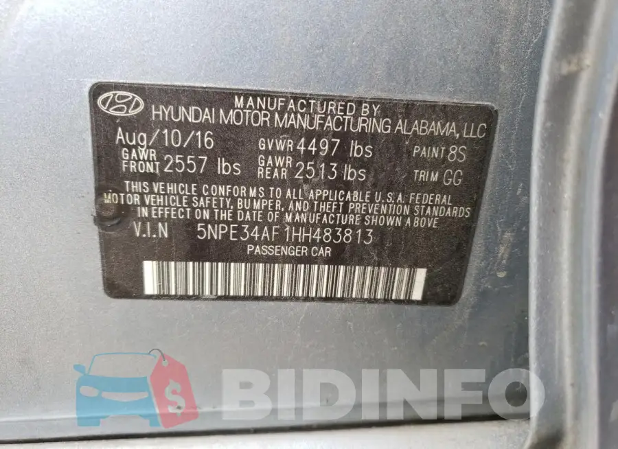 5NPE34AF1HH483813 Photo# 12