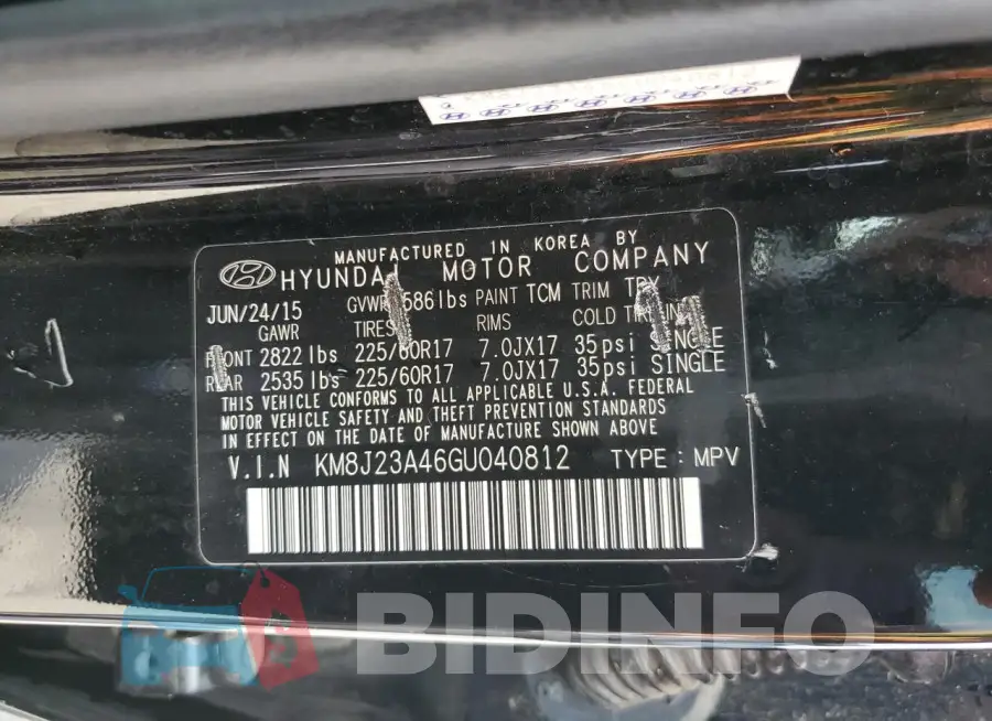 KM8J23A46GU040812 Photo# 13